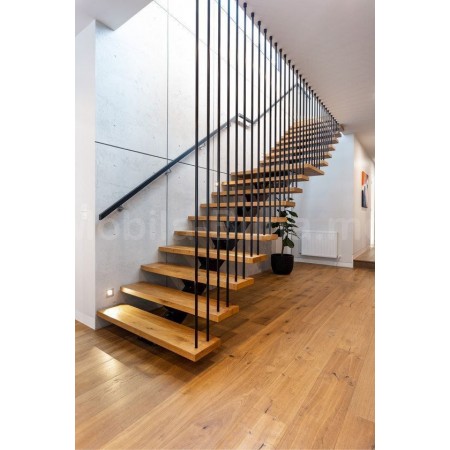 Лестница металлическая со ступенями в консоли А-32